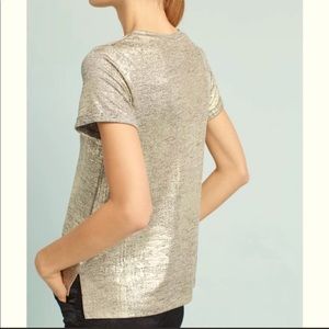 Anthropologie soft gold t-shirt